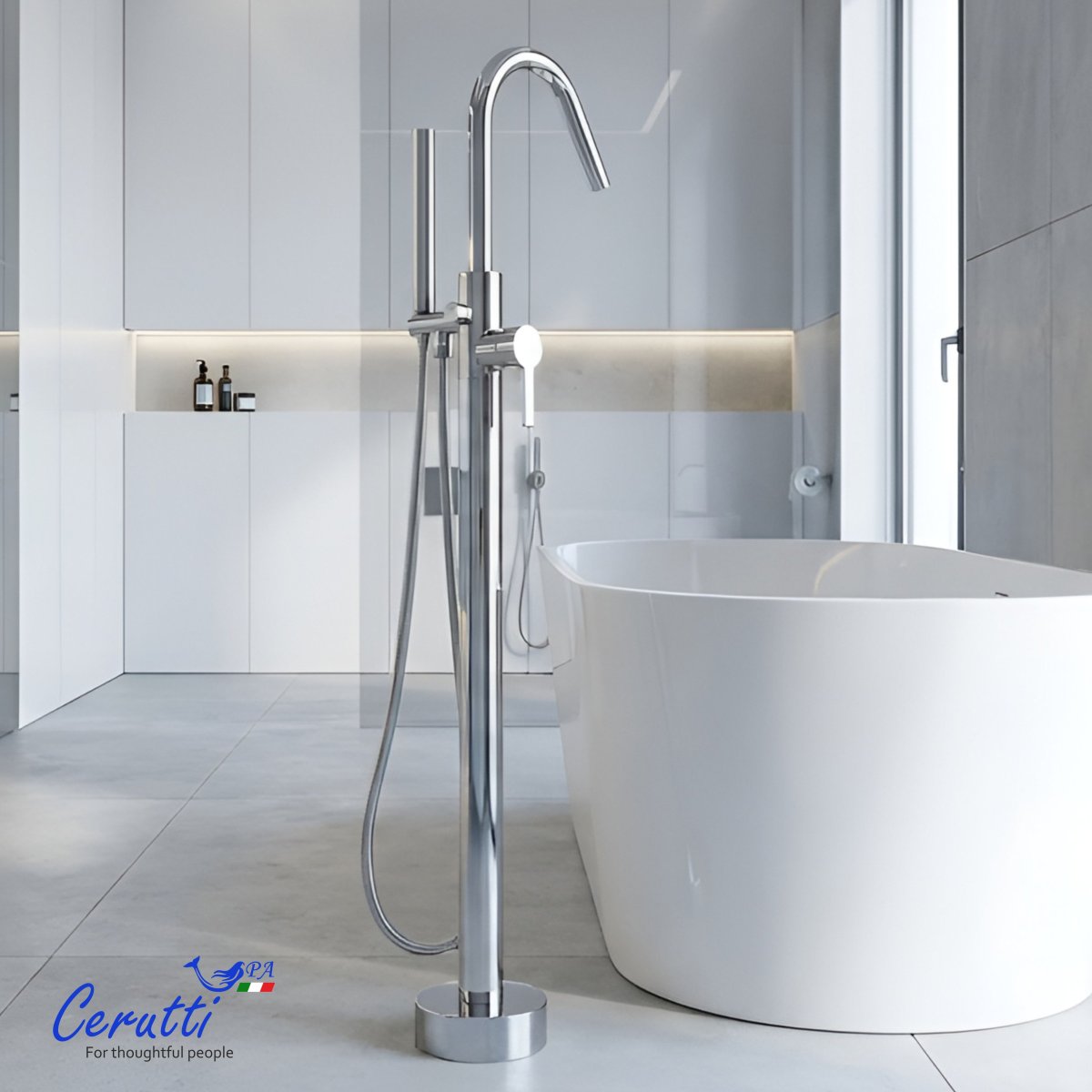 Ceruttispa СЕЛЛА (SELLA) Напольный смеситель для отдельностоящей ванны