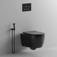 Унитаз подвесной CeruttiSPA OGLIO Aria MB 9239 матовый черный безободковый