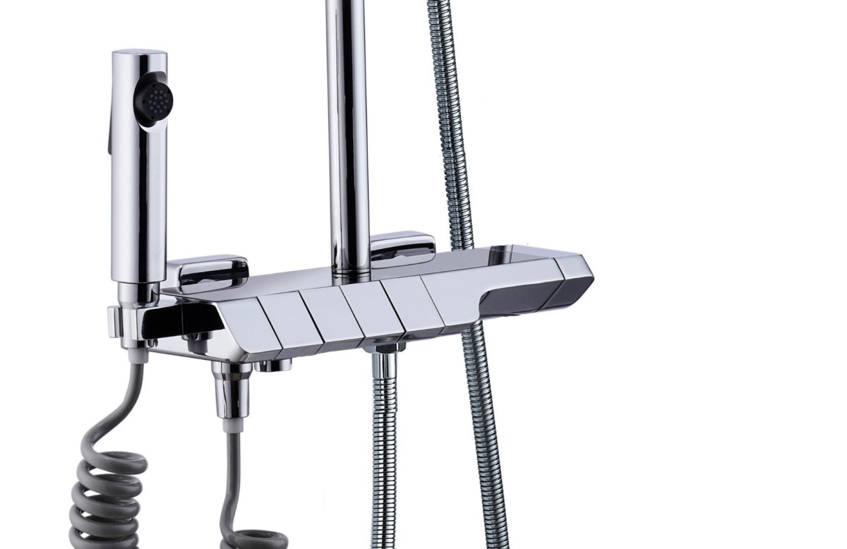 Душевая стойка Cerutti SPA VETTORRE TS хром с термостатом BM9650