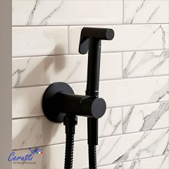 Гигиенический душ Ceruttispa БРАЙС SHB (BRAIES SHB) из латуни, черный, шланг 120 см