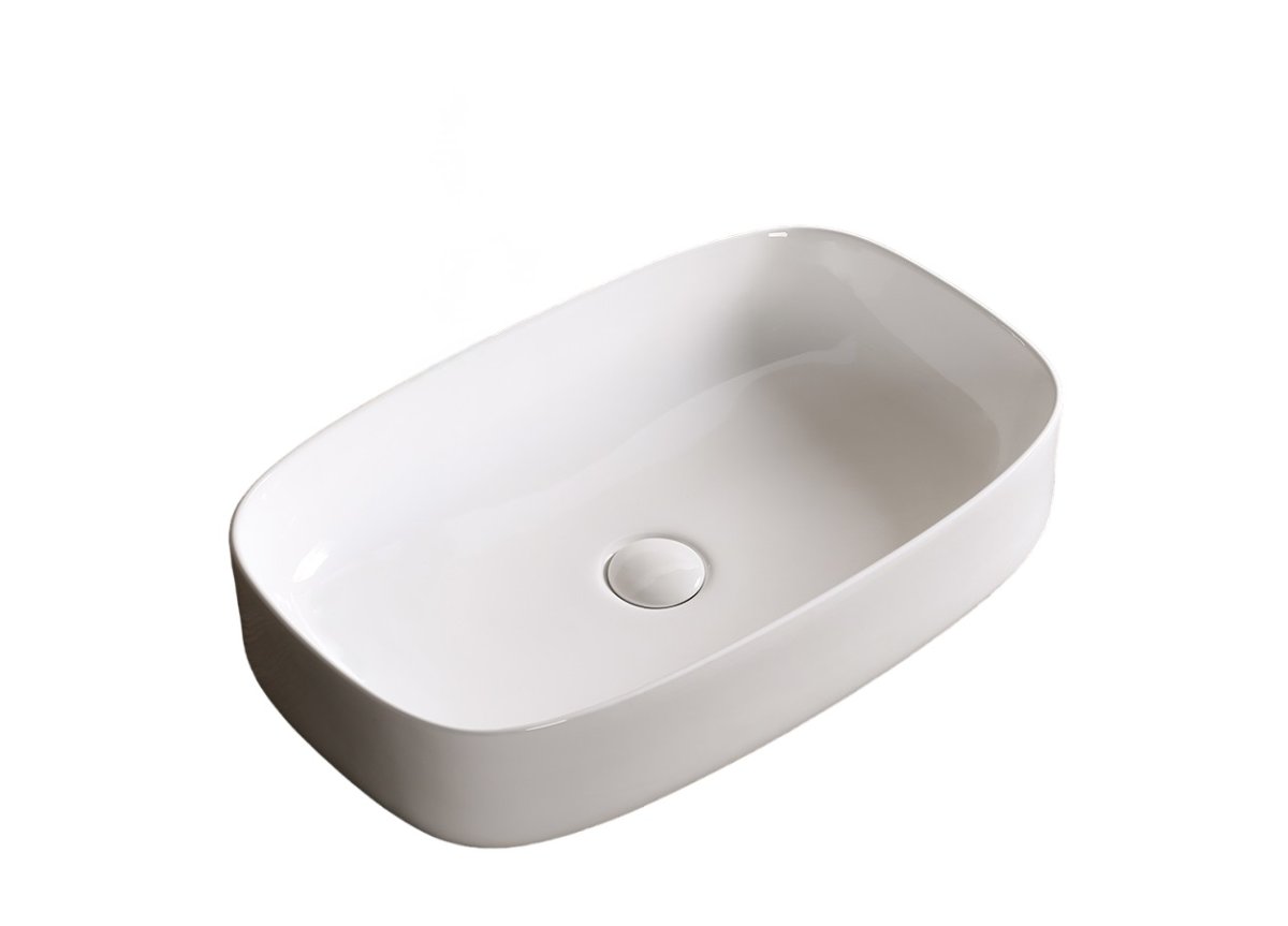 Раковина накладная Ceruttispa CR0045 прямоугольная, белая, 59х37х13 см