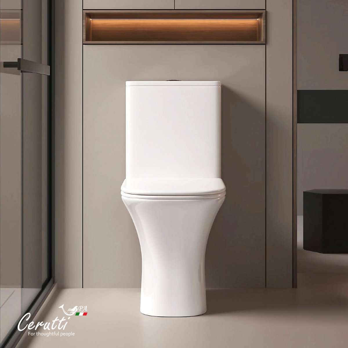 Унитаз компакт Ceruttispa VETTORE Tornado безободковый с микролифтом и быстросъемным сиденьем 11134