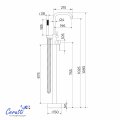 Ceruttispa АФРА (AFRA) Напольный смеситель для отдельностоящей ванны, цвет хром