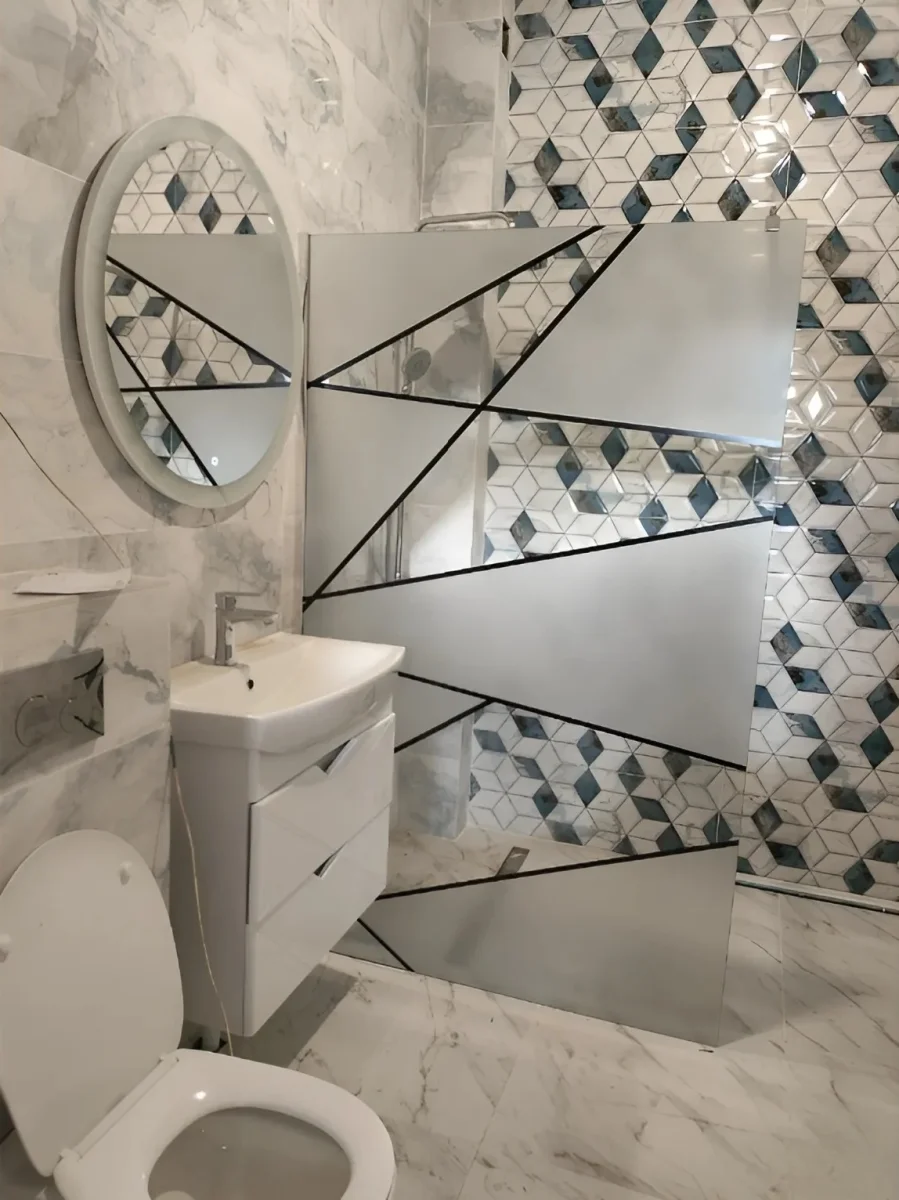 Душевое ограждение Ceruttispa PICK T90 (90x190), стекло 8 мм, матовое с прозрачным