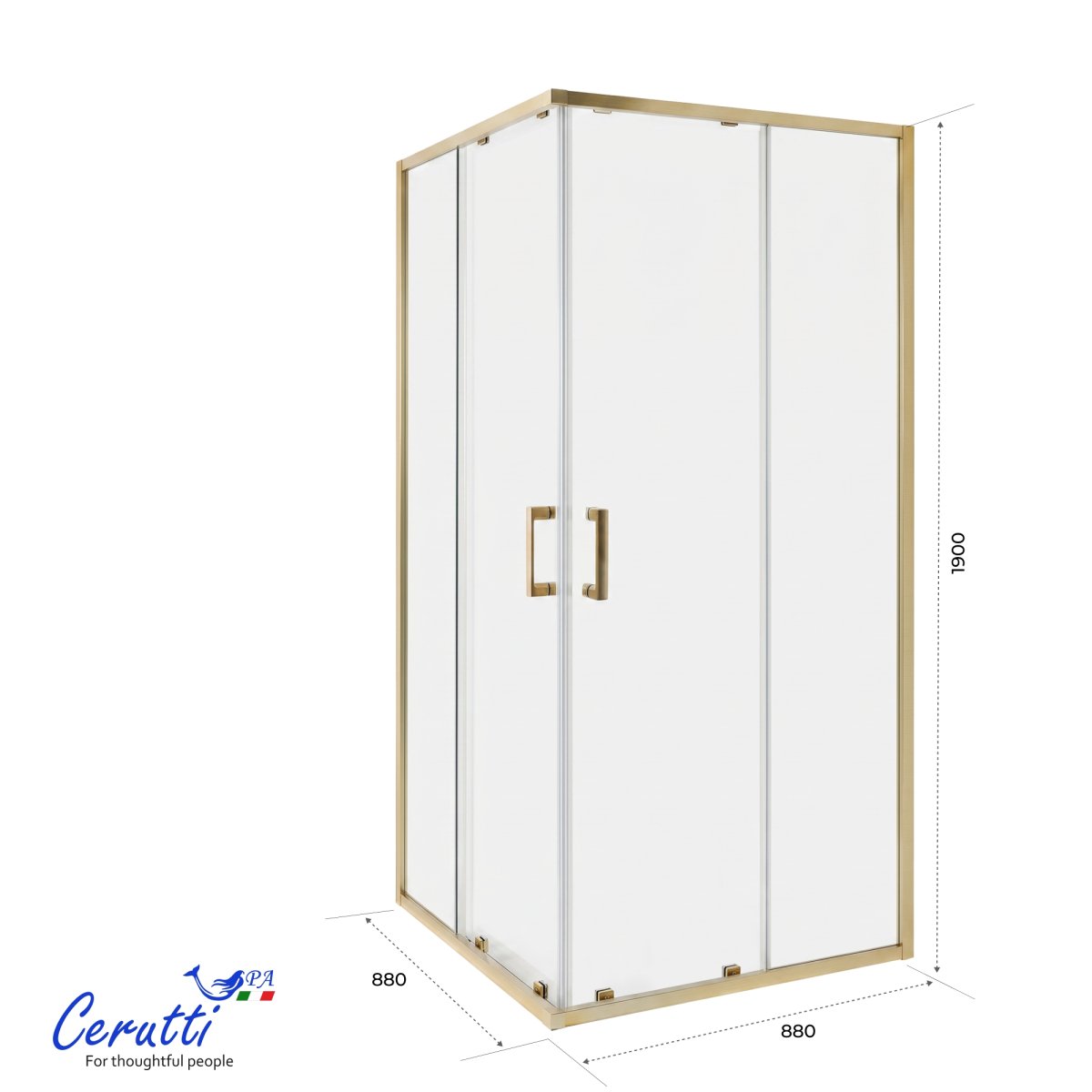 Душевое ограждение Ceruttispa АДИДЖЕ (ADIGE) 90G (90x90x190)