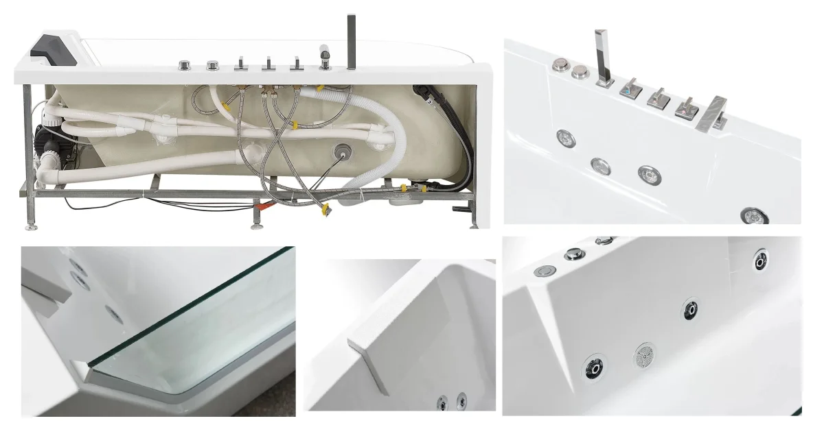 Гидромассажная ванна Cerutti SPA C-403AR (170х80 см) с  аэромассажем и цветной подсветкой