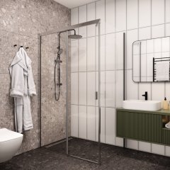 Душевое ограждение CeruttiSPA Marbella 120L, 80х120 см, без поддона, в левый угол