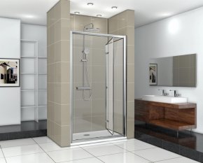 Дверь в нишу CeruttiSPA BELLA D101T, раздвижная, 100х195 см, прозрачное стекло