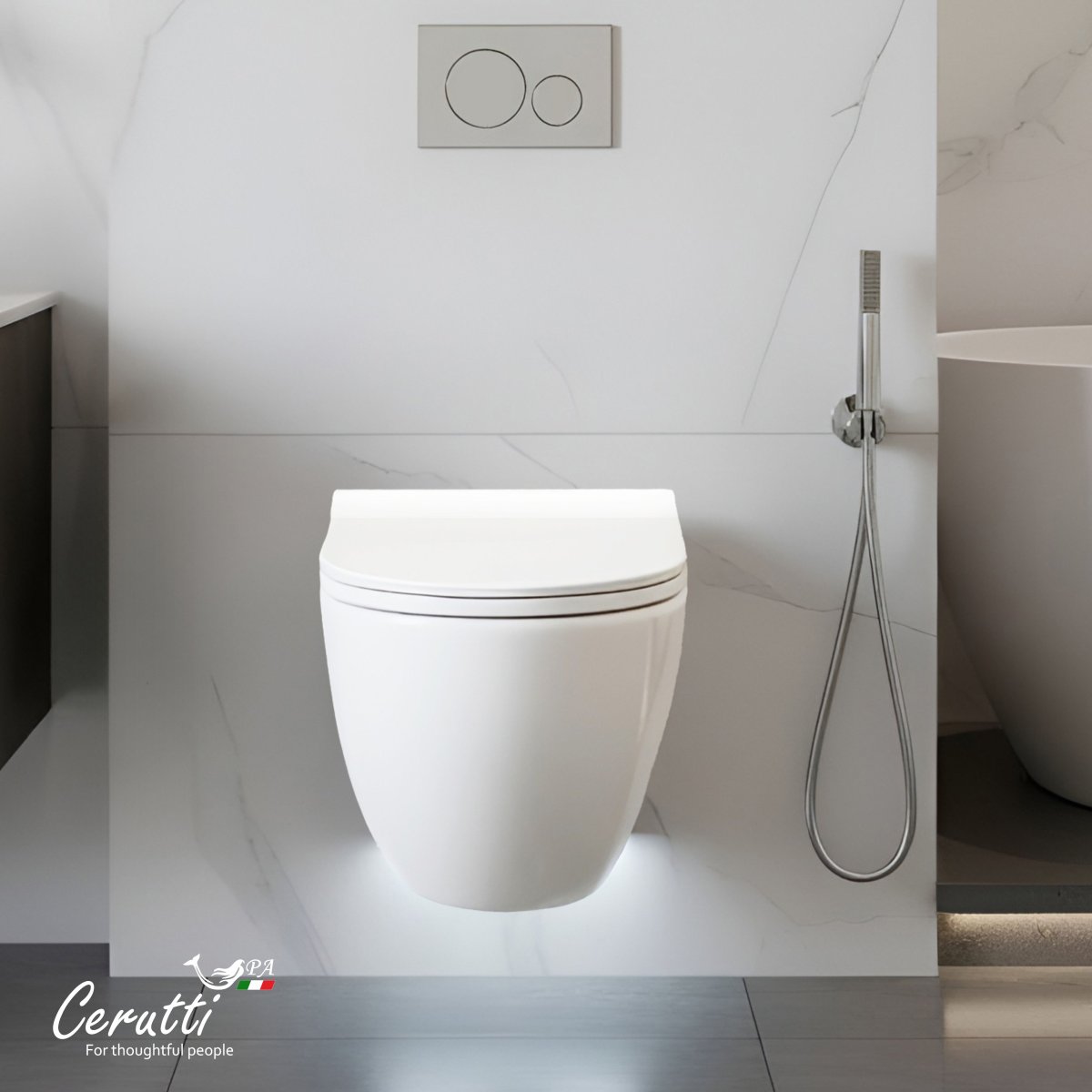 Унитаз подвесной CeruttiSPA AMICI Aria Tornado CT11388 безободковый