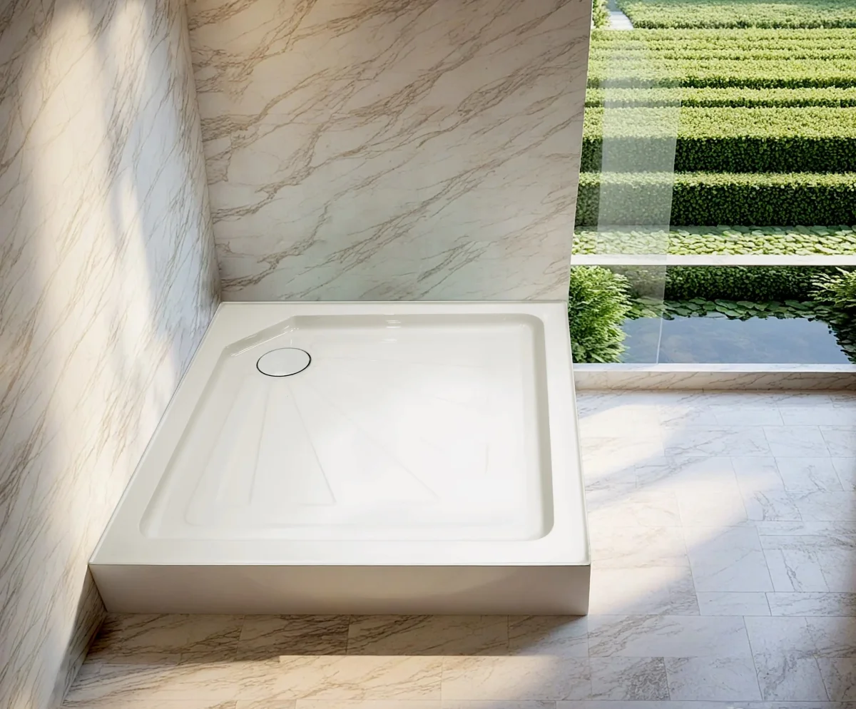 Душевой поддон квадратный CeruttiSPA Q91 белый 90х90х15 см