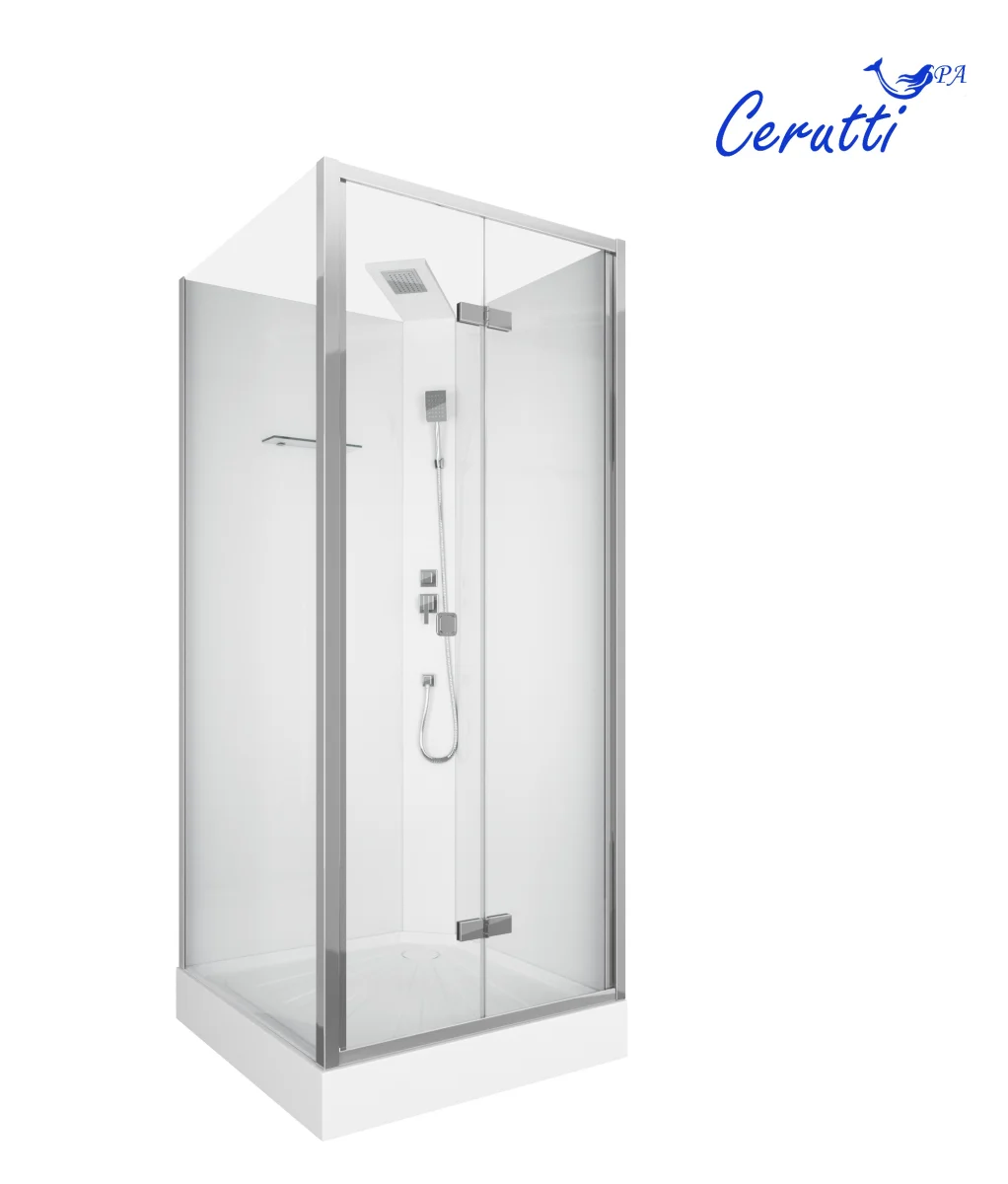 Душевая кабина Ceruttispa Bina 90T тропический душ, угловая, без крыши
