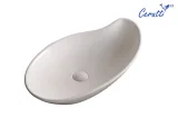 Раковина накладная Ceruttispa CR7265B асимметричная, белая, 66х39х14,5 см
