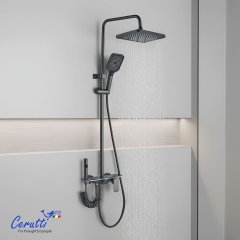 Душевая стойка Ceruttispa ARRIGO цвет графит, 11358