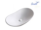 Раковина накладная Ceruttispa CR7031B овальная, белая, 64х36х14 см