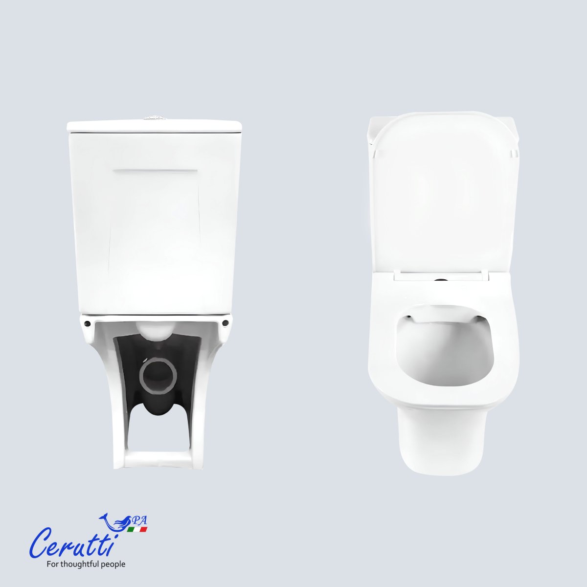 Унитаз компакт Cerutti SPA VETTORE CT7192 безободковый с микролифтом и быстросъемным сиденьем