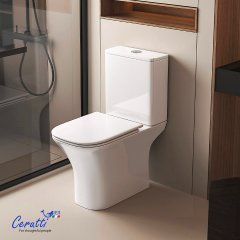 Унитаз компакт Ceruttispa VETTORE Tornado безободковый с микролифтом и быстросъемным сиденьем 11134