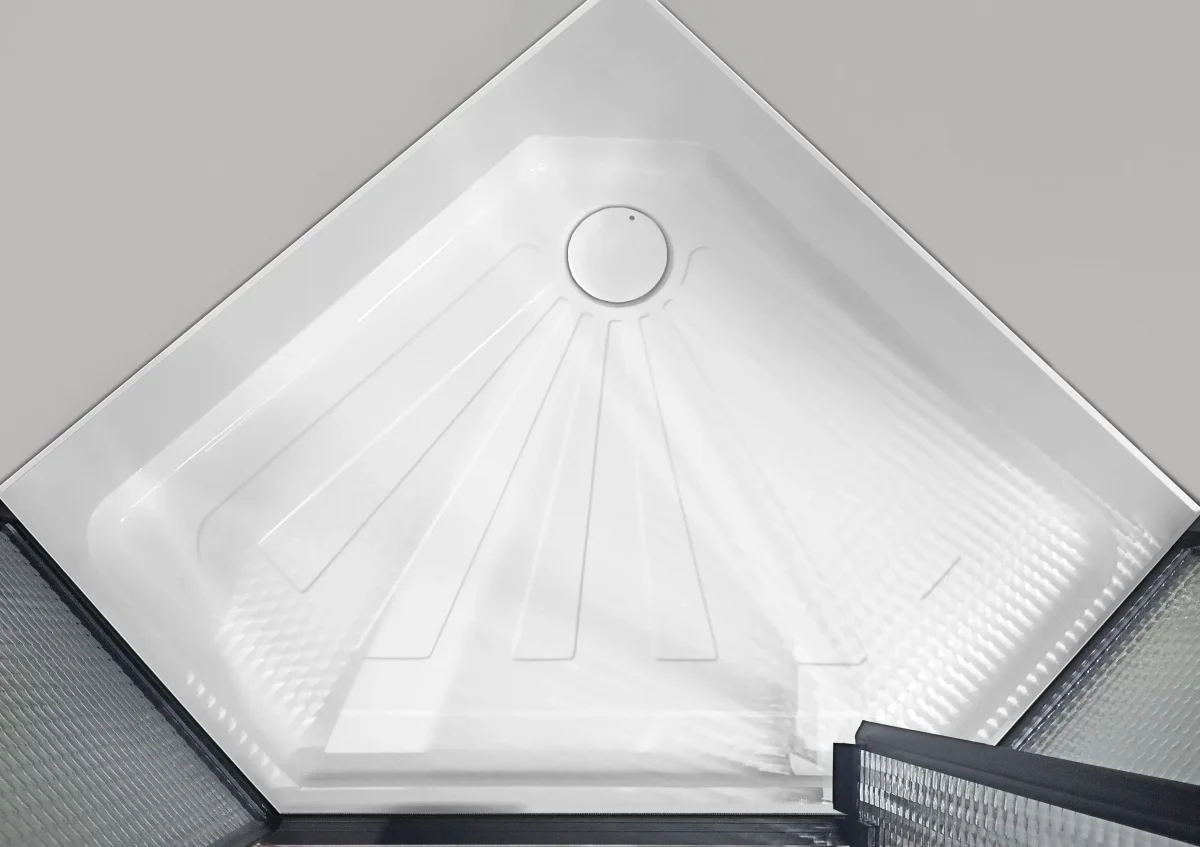 Душевой поддон пентагональный CeruttiSPA P101 белый 100х100х15 см