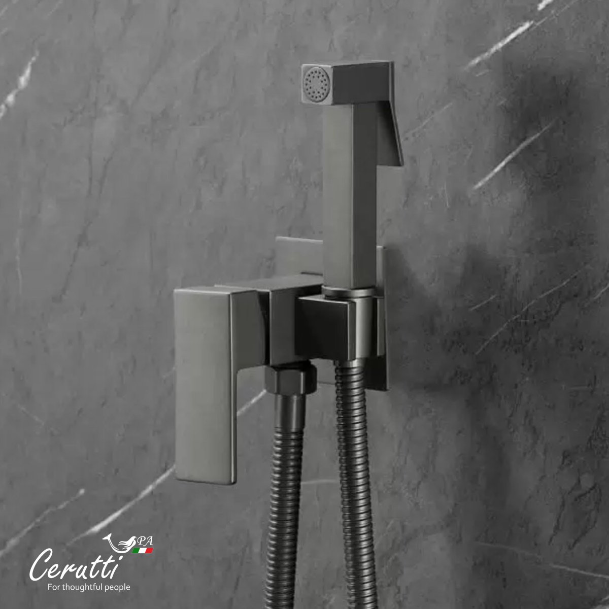 Гигиенический душ Ceruttispa РЕЗИЯ (RESIA) SHGR серый, шланг 120 см