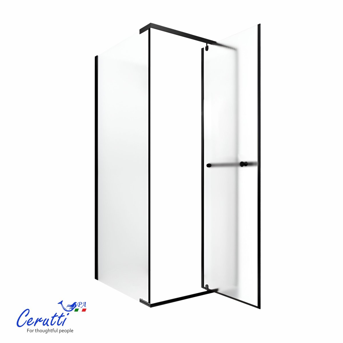Душевое ограждение Cerutti SPA Ceruttispa MIMI ZQ91BF (90x90x195), без поддона, матовое стекло 6 мм