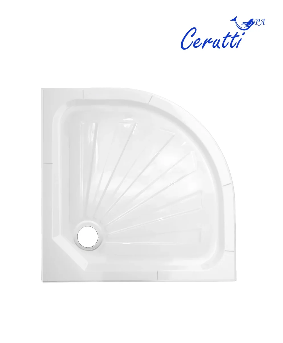 Душевой поддон полукруглый CeruttiSPA R100 белый 100х100х12 см