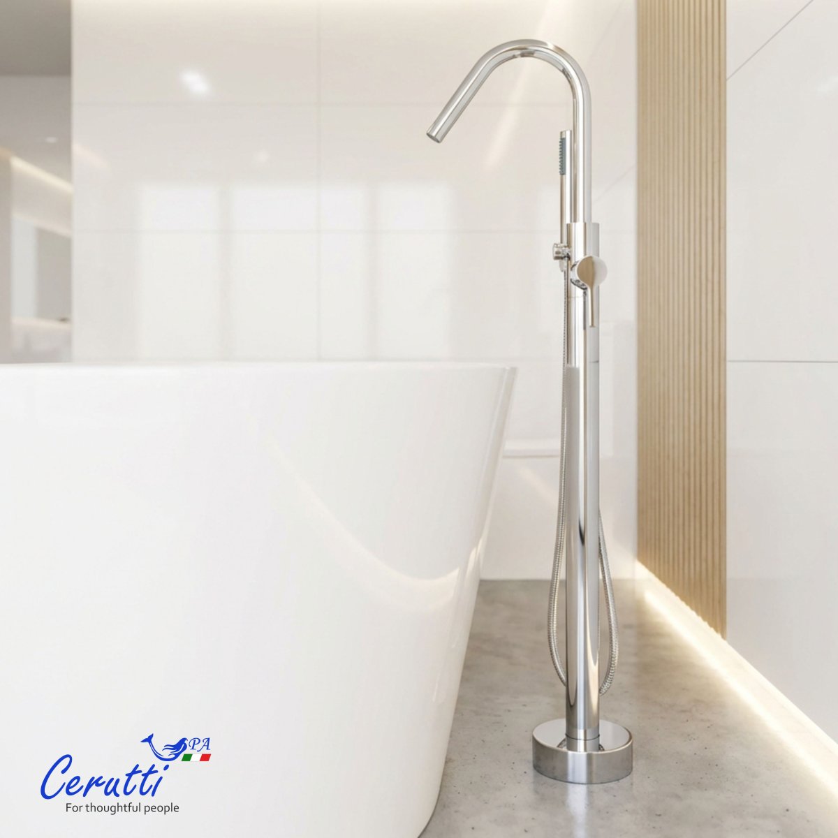Ceruttispa СЕЛЛА (SELLA) Напольный смеситель для отдельностоящей ванны