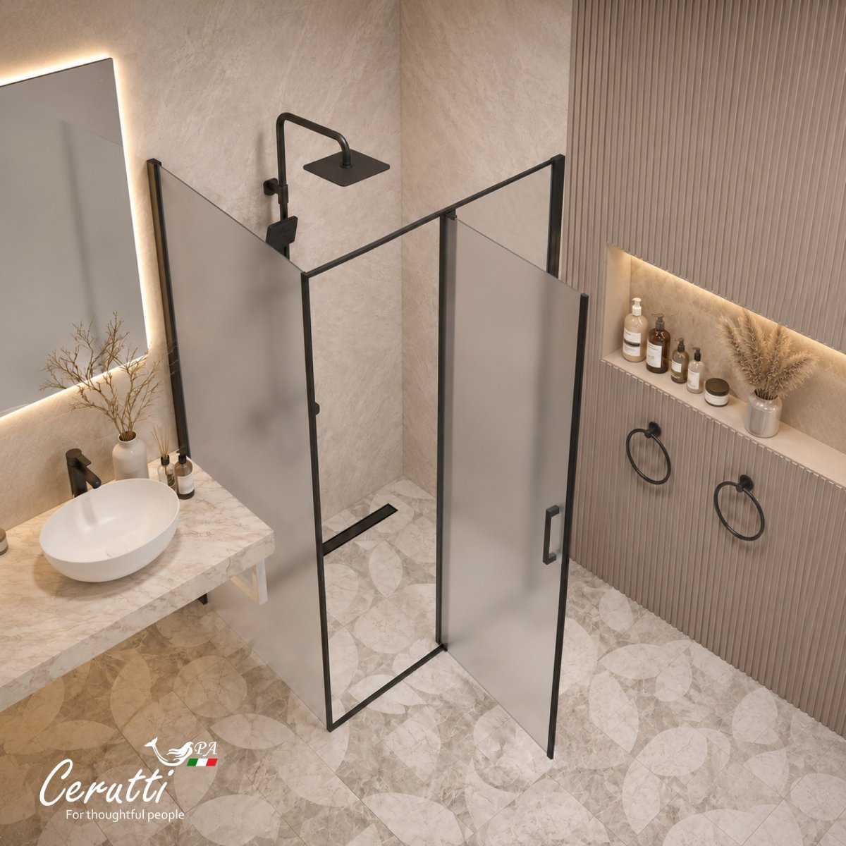 Душевое ограждение Ceruttispa АТЭНА (ATENA) 120BF R