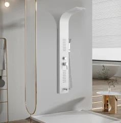 Душевая панель CeruttiSpa CELIA W с гидромассажем, цвет белый, 150х22 см