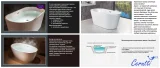 Отдельностоящая акриловая ванна Cerutti SPA GRETA170 без гидромассажа