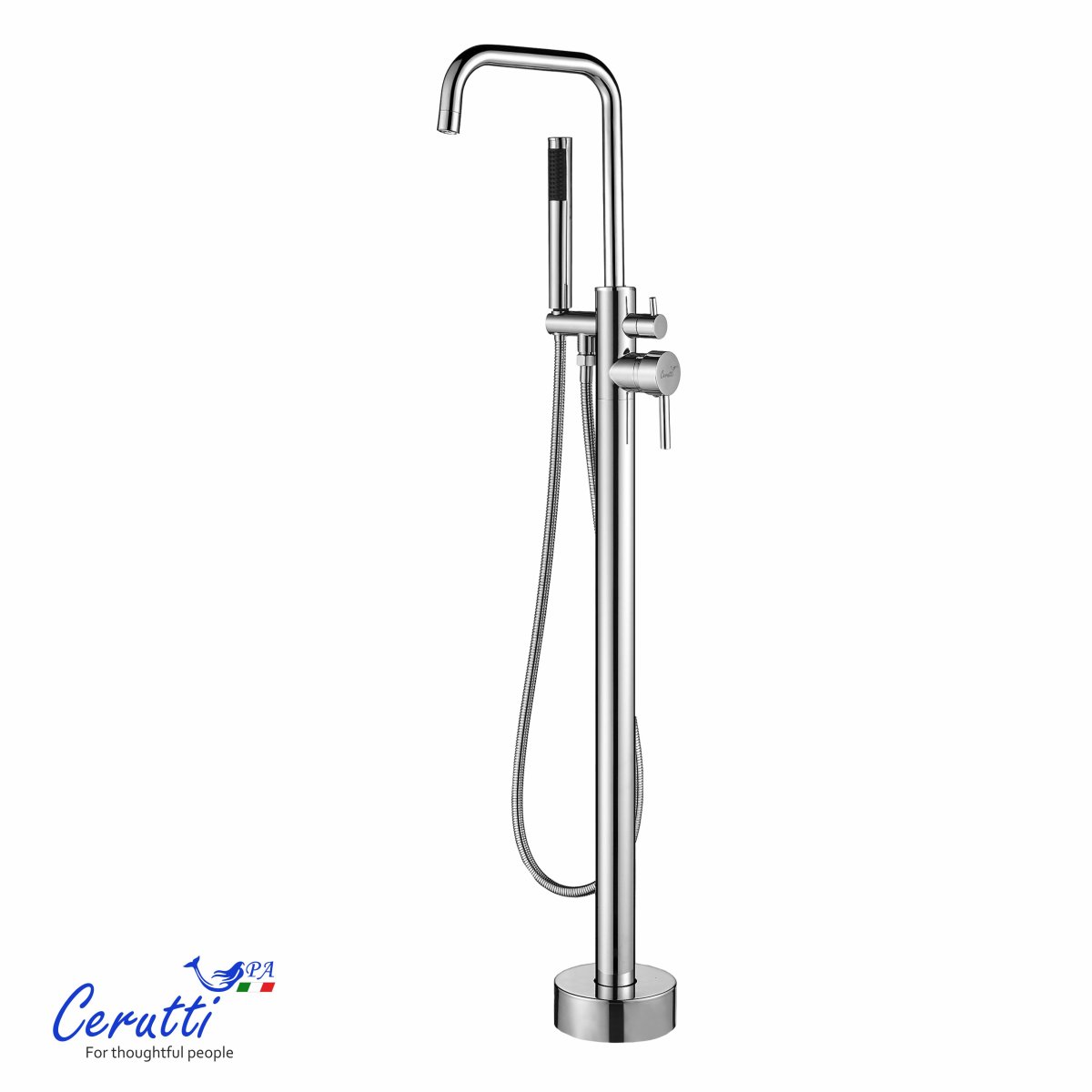 Ceruttispa АФРА (AFRA) Напольный смеситель для отдельностоящей ванны, цвет хром