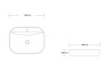 Раковина накладная Ceruttispa CR0076 овальная, белая, с отверстием под смеситель, 50х38х12 см