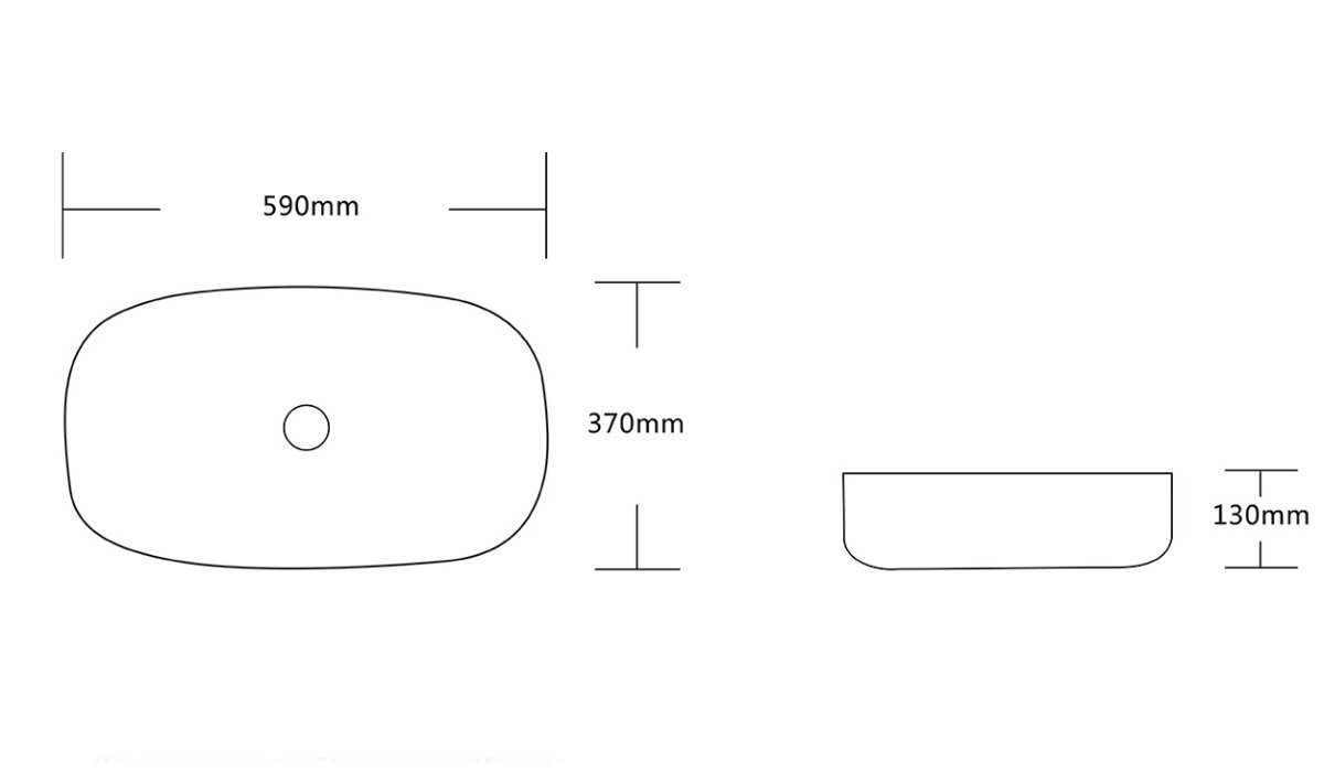 Раковина накладная Ceruttispa CR0045 прямоугольная, белая, 59х37х13 см