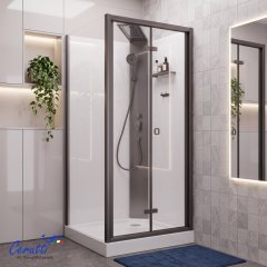 Душевая кабина Cerutti SPA Ceruttispa БЕЛЛА (BELLA) 90GG (90x90x215-225), тропический душ, угловая, без крыши