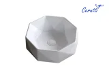 Раковина накладная Ceruttispa CR0057 многогранная, белая, 42х42х13 см