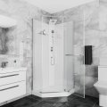 Душевая кабина CeruttiSPA Chika 901T тропический душ, угловая, без крыши