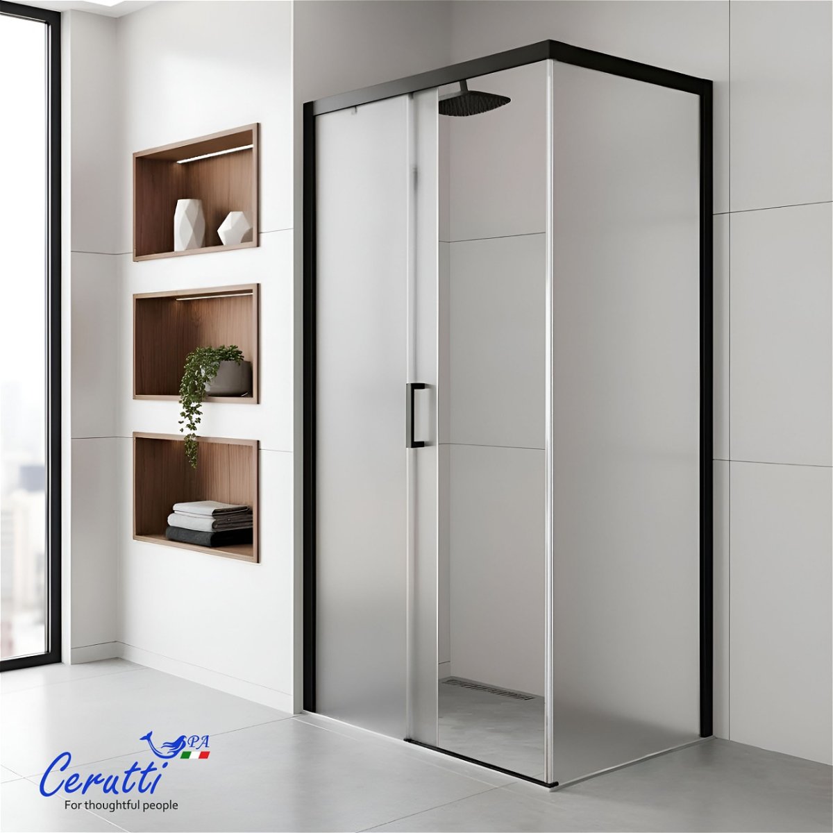 Душевое ограждение CeruttiSPA VITO 110BF L, 80x110x195 см, без поддона