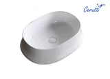 Раковина накладная Ceruttispa CR0060 овальная, глубокая, белая, 58х43х16 см