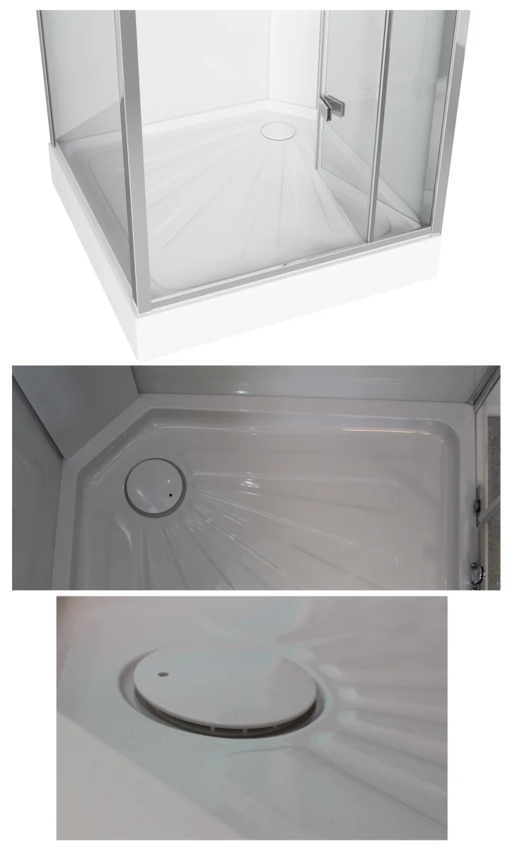 Душевая кабина Ceruttispa Bina 90T тропический душ, угловая, без крыши