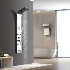 Душевая панель Ceruttispa VICTORIA S с гидромассажем, цвет серебро, 150х22 см